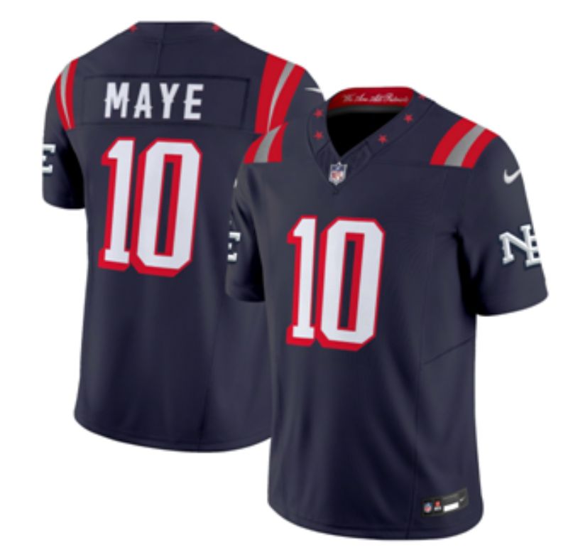 Men 2026 New England Patriots #10 Maye blue 3th generation Nike Limited NFL Jersey style 06->youth mlb jersey->Youth Jersey